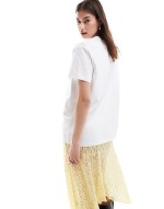 oversized t-shirt with lisbon print in white