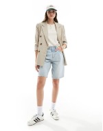 cotton t-shirt with fold up detail in cream