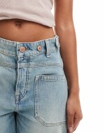 palmer classic denim shorts in light blue