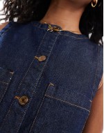 Ray denim mini dress in blue
