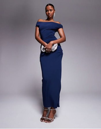 midi dress in navy