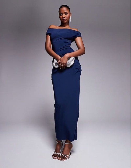 midi dress in navy