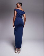 midi dress in navy