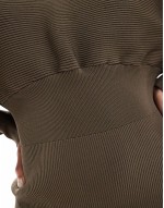 balloon sve mini dress in olive - DGREEN