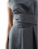 structured mini dress in charcoal