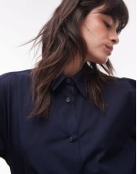 mini shirt dress in navy