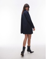 mini shirt dress in navy